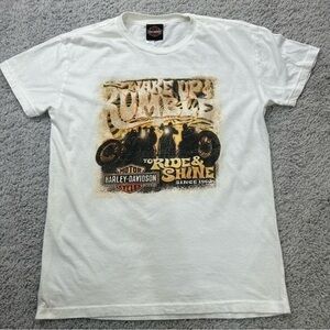 Harley Davidson Shirt Womens Medium Tee Authentic HD TShirt Wake up Rumble RIde